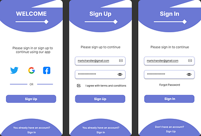 Mobile App Sign Up Flow using Figma dailyui ui