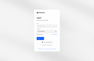 Login screen (Light) figma ibm login ui