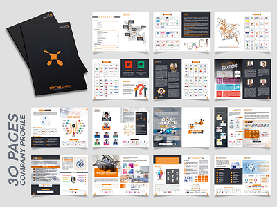 30 Pages Brochure/ Company Profile 30 pages brochure big brochure branding brochure company information company print item company profile corporate gift cover design infographic profile promotion