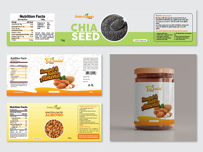 Label Design branding chia seed label graphic design jar label label label design package design packaging print