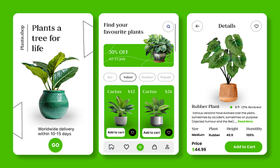 Plant App Design ai figma graphic designer ps ui ui ux designer ux