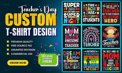 Teacher's Day T-Shirt Design Bundle. bulk t shirt design custom t shirt design t shirt design t shirt design bundle t shirt design free t shirt design mockup t shirt design vector teacher t shirt design trendy t shirt design typography t shirt design vintage t shirt design