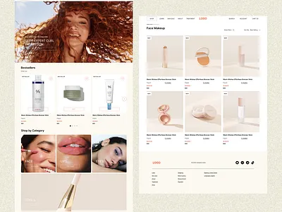 Online Cosmetics Store 3d animation beauty branding cosmetic design graphic design illustration logo motion graphics responsive store ui ux website