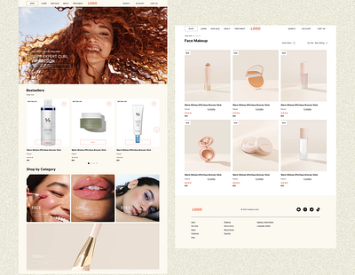 Online Cosmetics Store 3d animation beauty branding cosmetic design graphic design illustration logo motion graphics responsive store ui ux website