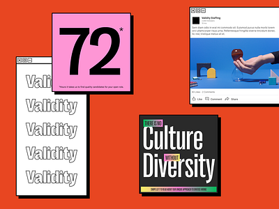 Validity Staffing: Digital collateral brand id brand identity branding design graphic design identity design