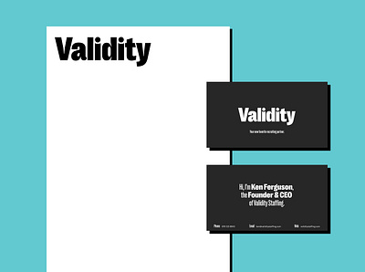 Validity Staffing: Print materials brand brand identity branding design graphic design identity
