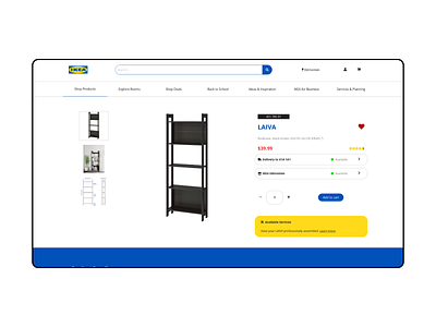 IKEA - Product Page Redesign Concept design furniture ikea product product page redesign retail shop ui user interface web web design website design