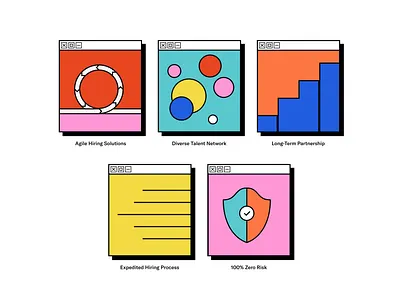 Validity Staffing: Spot illustrations brand brand identity branding design digital illustration graphic design identity illustration