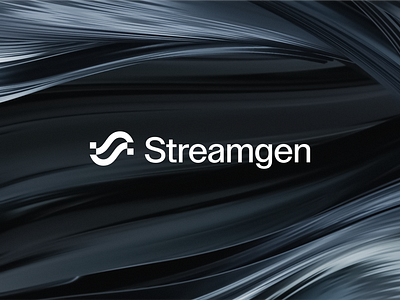 Logotype for Streamgen - Unused Concept clean data flow logo geometric innovative logo logo logomark logotype minimalist saas logo simple streamdata tech logo wave logo