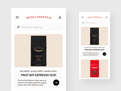 Intelligentsia coffee app concept design mobile app ui ux