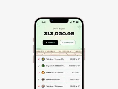 Wallet screen for Whot Legends 80s crypto floor game illustration mobile retro ui ux wallet web3
