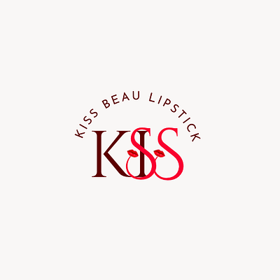 LOGO DESIGN - KISS BEAU LIPSTICK 3d advertisement advertisement marketing brand identity branding design graphic design logo logo design