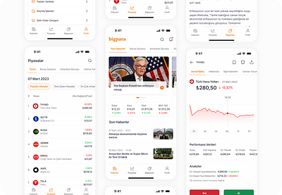 Hurriyet ✧ Bigpara Mobile App app design bigpara design finance finance app financial app hurriyet interface design minimal design mobile app money money app news app stock app stock market ui ui design user interface ux ux design