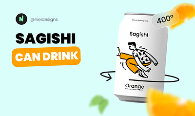 Sagishi can drink design graphic design