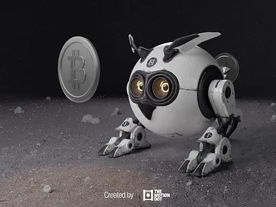 3D Robot Owl 3d 3d animation 3d art 3d modeling animation branding concept crypto cryptocurrency design fluid illustration motion design motion graphics render robot wall e