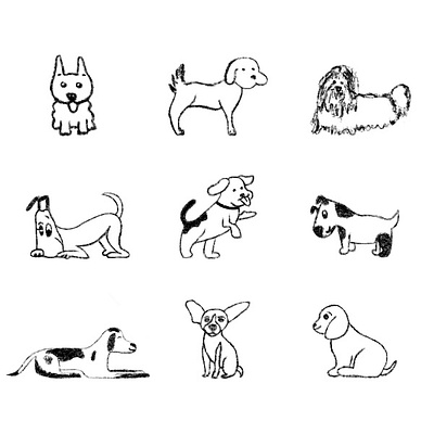 Dogs :) design illustration monochrome procreate