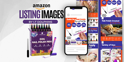 Premium Amazon Listing Images - DOG NAIL POLISH amaz amazonapluscontent amazonlistingimages amazonoptimization apluscontent brandgraphics design graphic design illustration infographics listingimages ui