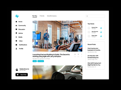 GoodCompany UI Design branding design minimalist product design ui web design