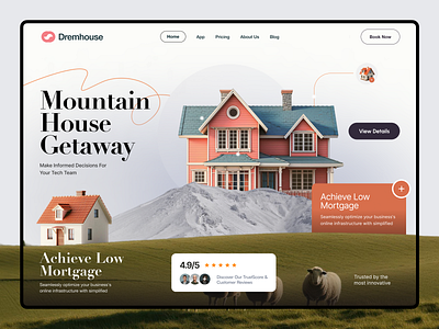 Mortgage Agent Agency Header agency agent architect company elementor framer header hero house image landing mortgage page property template theme ui webflow website wordpress