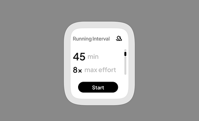 Apple Watch / Workout | Running UI apple applewatch design productdesign products ui userintereface watch watchdesign