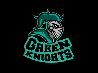 Green Knights Logo Design branding football graphic design illustarator illustration logo logo design sports vector