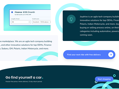 Design Elements for Joydrive car app design gradient redesign ui ui design web design