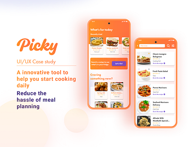 Meal Shuffle App | UX/UI Case Study app design branding case study meal planner mobile app ui design user experience ux design uxui uxui design