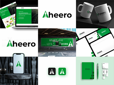 Aheero Logo Design 2d logo 3d animation app brand brand identity branding creative logo graphic design icon illustration logo logo design minimalist logo modern logo motion graphics symbol typography ui vector