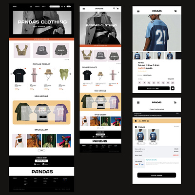 Pandas online clothing store