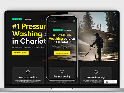 Landing Page | Pressure Washing Service design agency landing page web design website