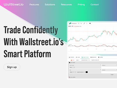 New Concept for External Website Redesign for WallStreet.io graphic design ui