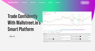 New Concept for External Website Redesign for WallStreet.io graphic design ui