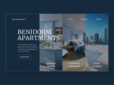 Apartments | Landing page apartments blue branding concept design designconcept figma landing landingpaage realestate ui ux uxui web webdesign