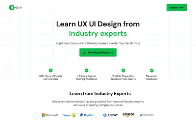 Redesigned GUVI - UX/UI course Landing Page ( Non Commercial ) brand guidelines branding busines graphic design logo strategy ui ux