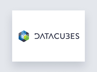 Data Startup Logo 3d branding cube data logo