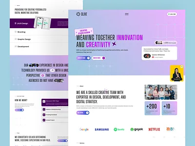 Website - Olive Agency Studio 🌐💻 agency company design digital figma ui uiux website
