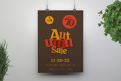 Autumn Sale Flyer autumn design fashion flyer flyer design graphic deign graphic design print design print template sale