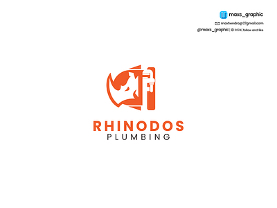 Rhinodos Logo Plumbing branding design graphic design icon illustration logo logo design logotype vector