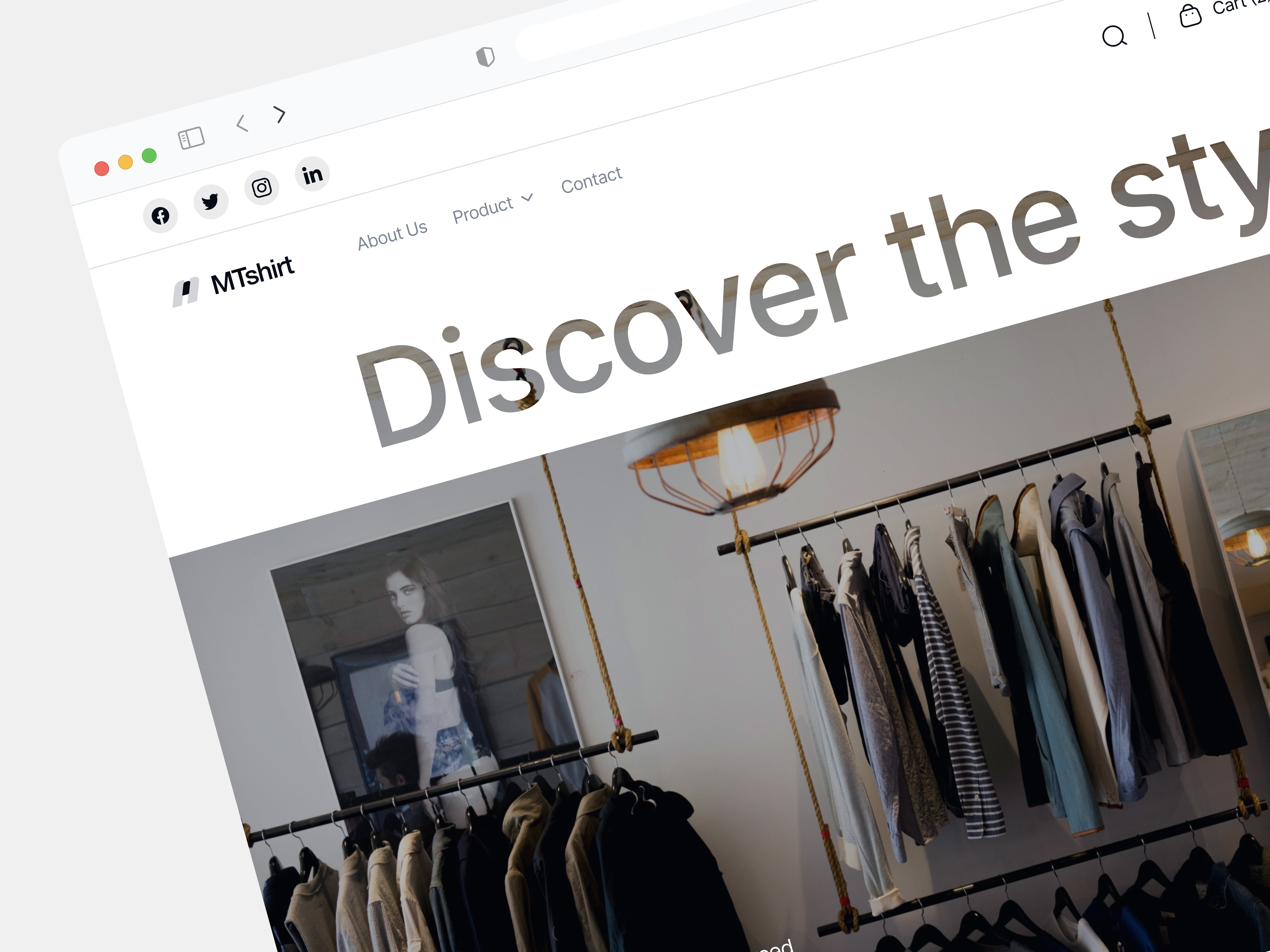 MTShirt - Tshirt Marketplace branding clean design ecommers fashion landing page mangcoding marketplace models online shop tshirt ui uiux ux wear web design