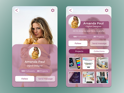 Daily UI 100 Days Challenge - Day 006 dailyui ui user profile