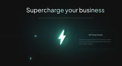 Supercharge your business 3d branding charge lightning logo power supercharge ui web design web development