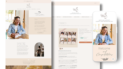 Birth Education Website & Branding Design / Wix