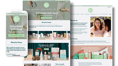 Pregnancy Products Website Design / Shopify