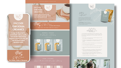 Self Care Products Website Design + Branding / Wix