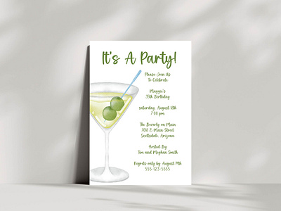 Custom Party Invitations branding design graphic design illustration stationery typography