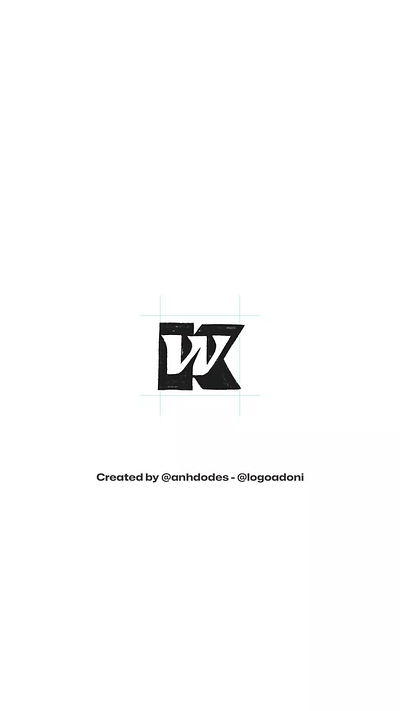 WK KW monogram lettering ready-made logo for sale anhdodes branding design illustration logo logo design logo designer logodesign minimalist logo minimalist logo design