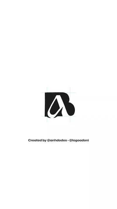 Modern AB BA monogram typography ready-made logo for sale anhdodes branding design illustration logo logo design logo designer logodesign minimalist logo minimalist logo design