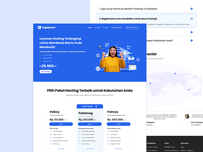 Landing Page Design For Hosting design interface landing page landing page design ui ui design ui designer uiux uiux designer user interface designer web web design web designer website website design