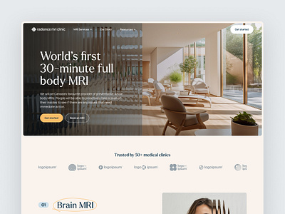 MRI Clinic Homepage Design branding graphic design web design