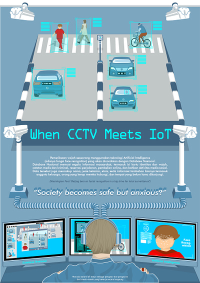 POSTER - IoT - May, 2021 adobeilustrator cctv graphic design ilustration iot poster survillience vector